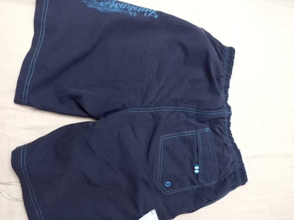 Lacivert Baskılı Erkek Şort Mayo - Görsel 4