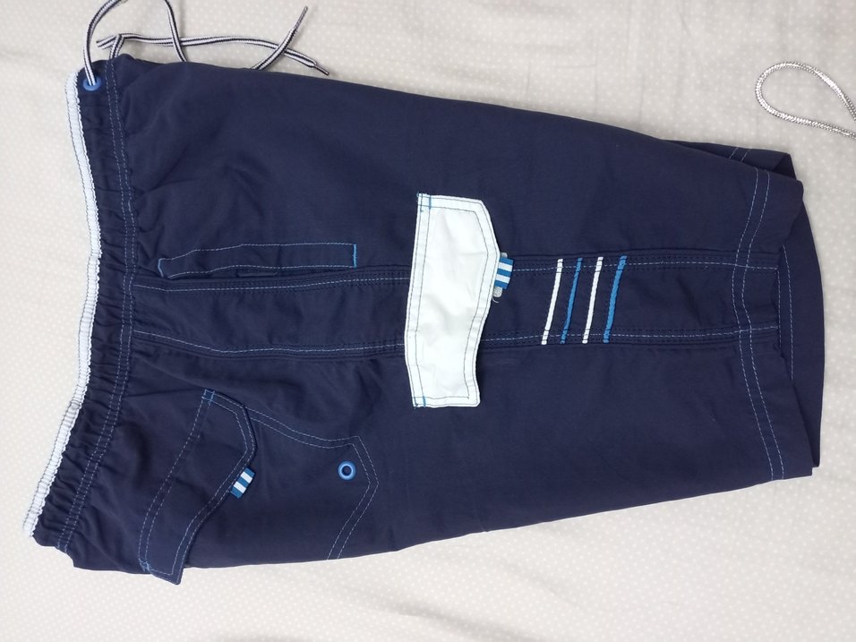 Lacivert Baskılı Erkek Şort Mayo - Görsel 3