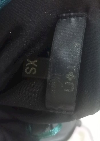 xs Beden Mavi Parlak V Yaka kısa Abiye Elbise