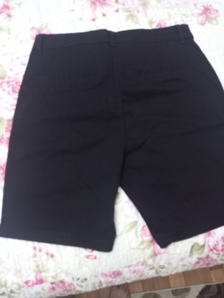 Siyah kot kadın Mini Şort - Görsel 4