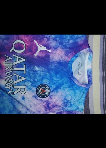 Erkek Mavi Batik Desenli Kısa Kollu Tişört - Görsel 2