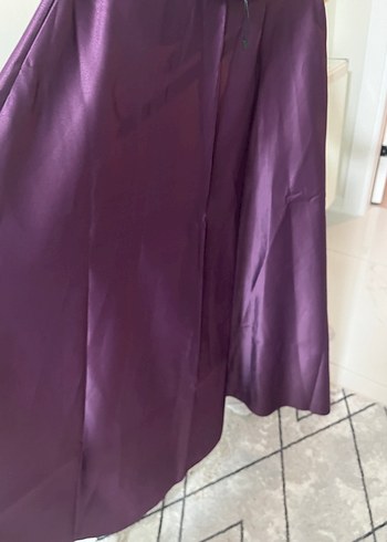 Mor Uzun Drapeli Hamile Eteği - Görsel 5