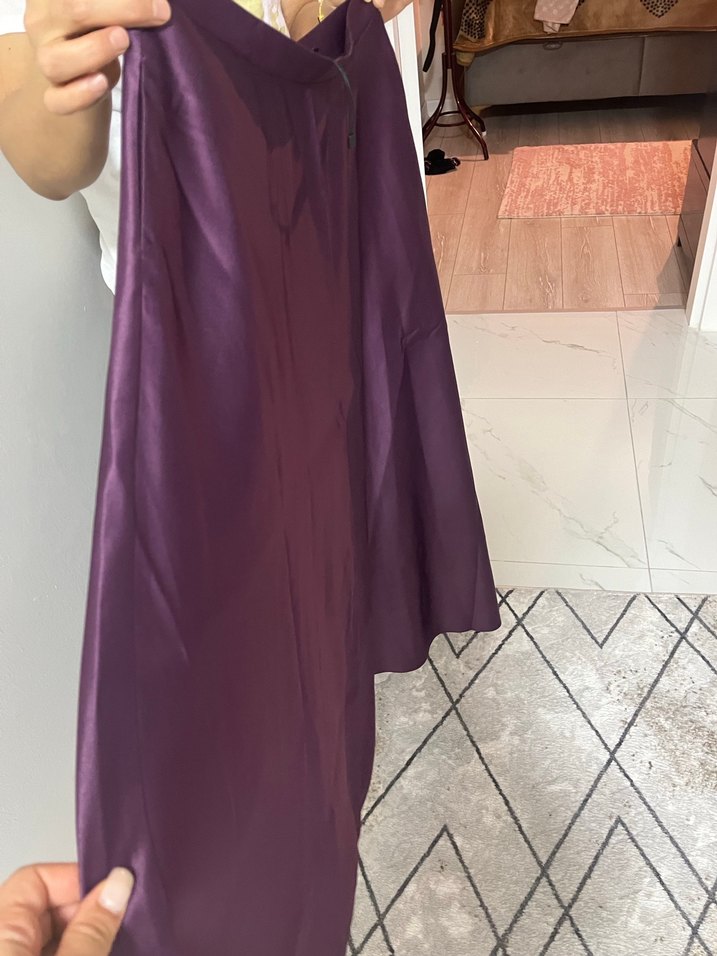 Mor Uzun Drapeli Hamile Eteği - Görsel 4
