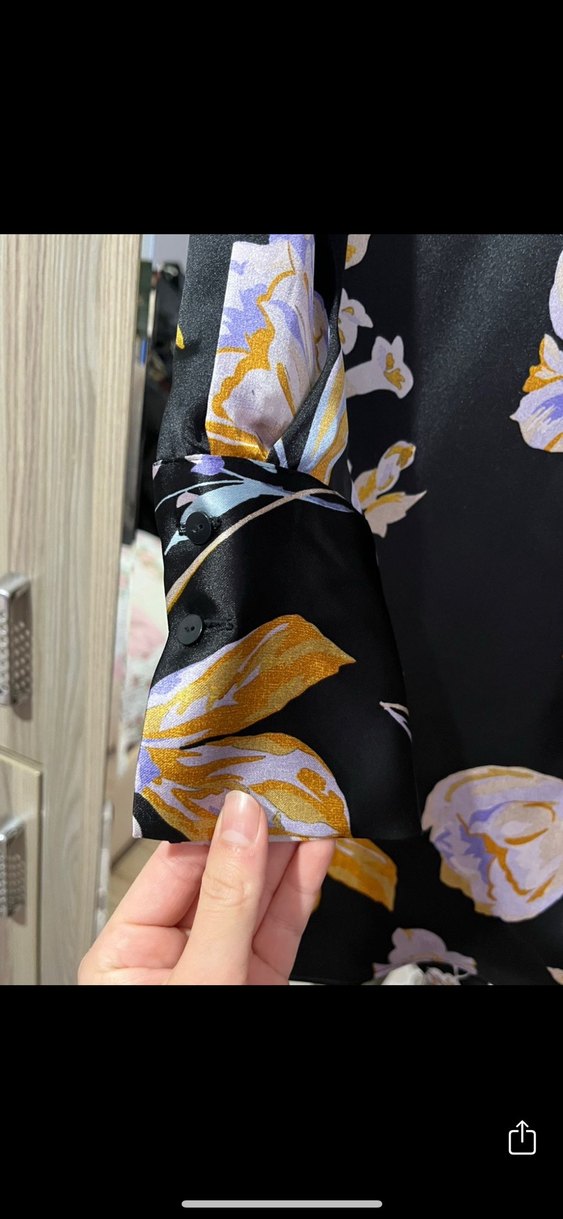 Mango Uzun Kollu Saten Şık Elbise - Görsel 3