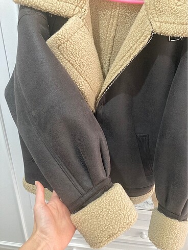 xs Beden kahverengi Renk Mango biker mont