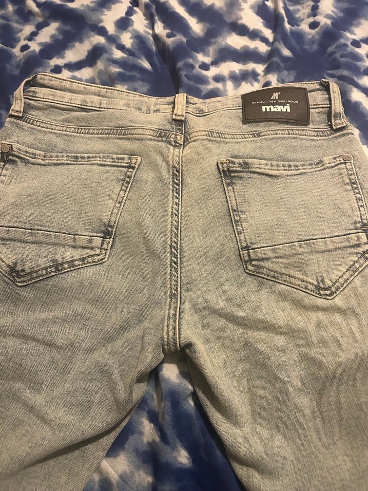 Gri Midi Kadın Kot Pantolon - Görsel 3