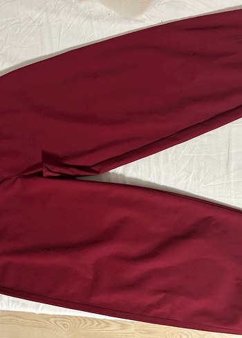 Nocturne sıfır Bordo Düğmeli Kadın Kumaş Pantolon - Görsel 4