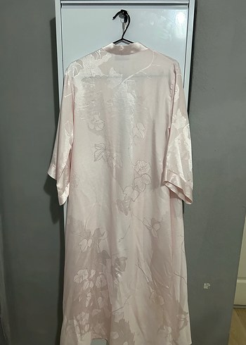 Pierre Cardin Pembe Uzun Kadın Sabahlık - Görsel 4