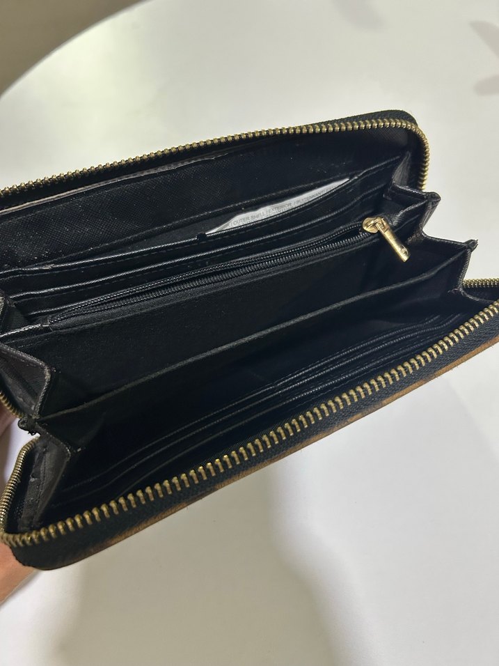 Stradivarius Kahverengi Leopar Desenli Deri Kadın Portföy Cüzdan - Görsel 4