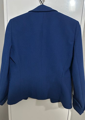 Hugo Mavi Düğmeli Kadın Blazer Ceket - Görsel 3