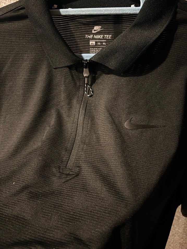 Nike Siyah Fermuarlı Erkek Polo Tişört - Görsel 3