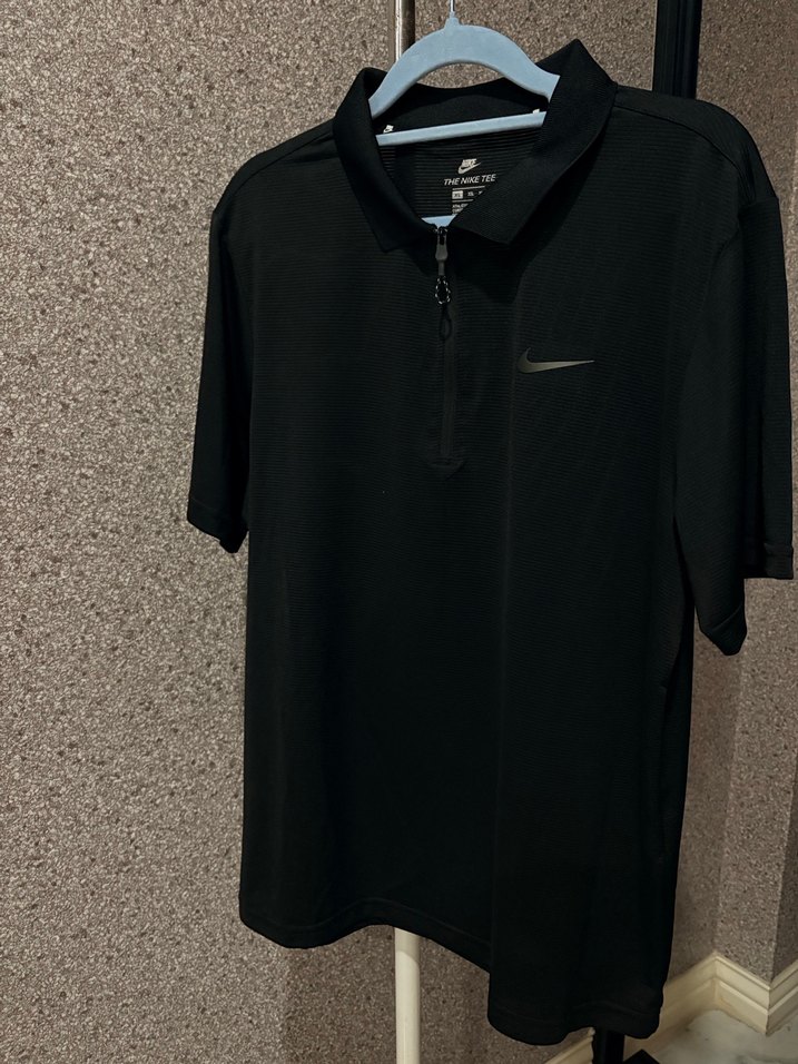 Nike Siyah Fermuarlı Erkek Polo Tişört - Görsel 2