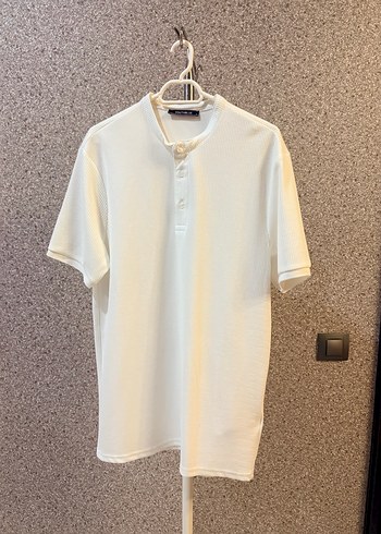 Erkek Beyaz Kısa Kollu Polo Tişört - Görsel 2