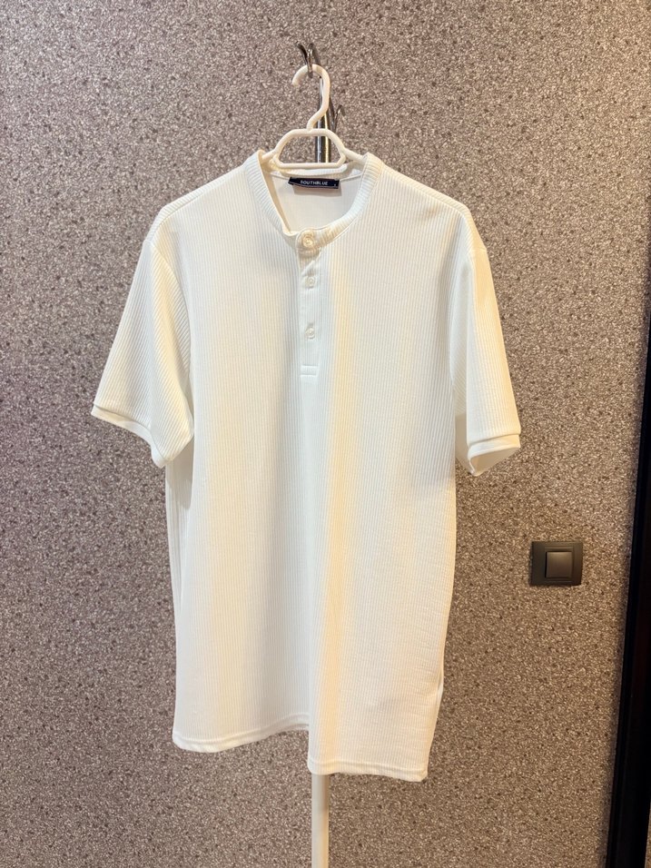 Erkek Beyaz Kısa Kollu Polo Tişört - Görsel 2