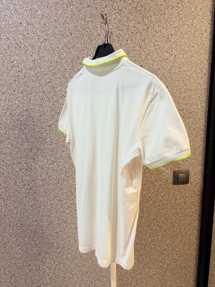 Beyaz Fermuarlı Erkek Polo Tişört - Görsel 3