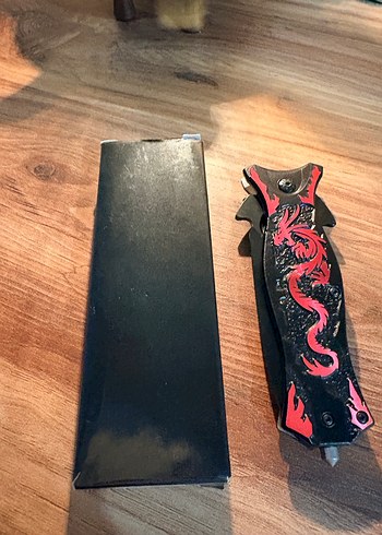 Ejderha Desenli Yarı Otomatik Çakı - Görsel 3