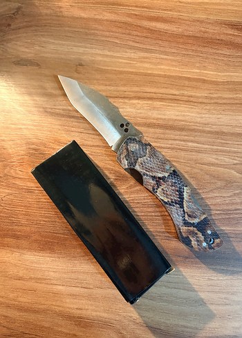 Yılan Derisi Sırttan Kilitli Çakı - Görsel 2