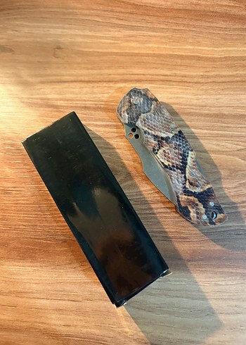 Yılan Derisi Sırttan Kilitli Çakı - Görsel 4