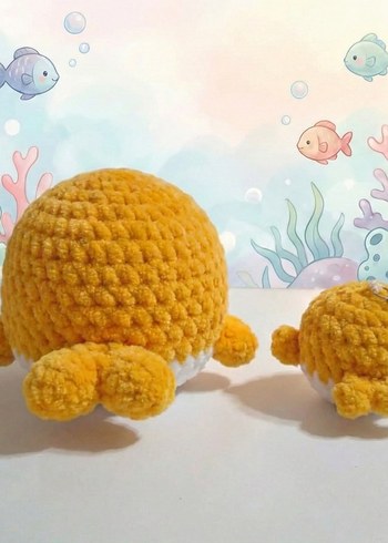 Sarı Renkli Peluş Balina Oyuncakları  - Görsel 2