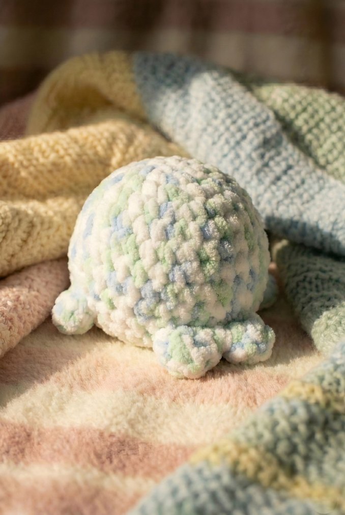 Pastel Renkli Peluş Oyuncak Balina  - Görsel 3