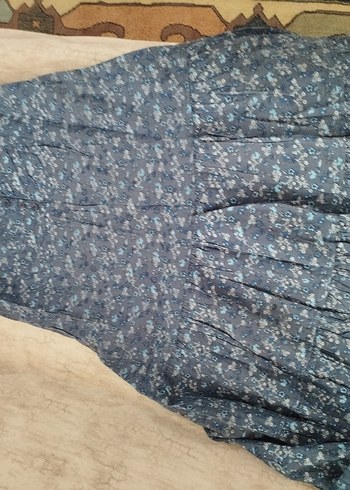 xl Beden Düğmeli Mavi Batik Desenli Kadın Kot Pantolon