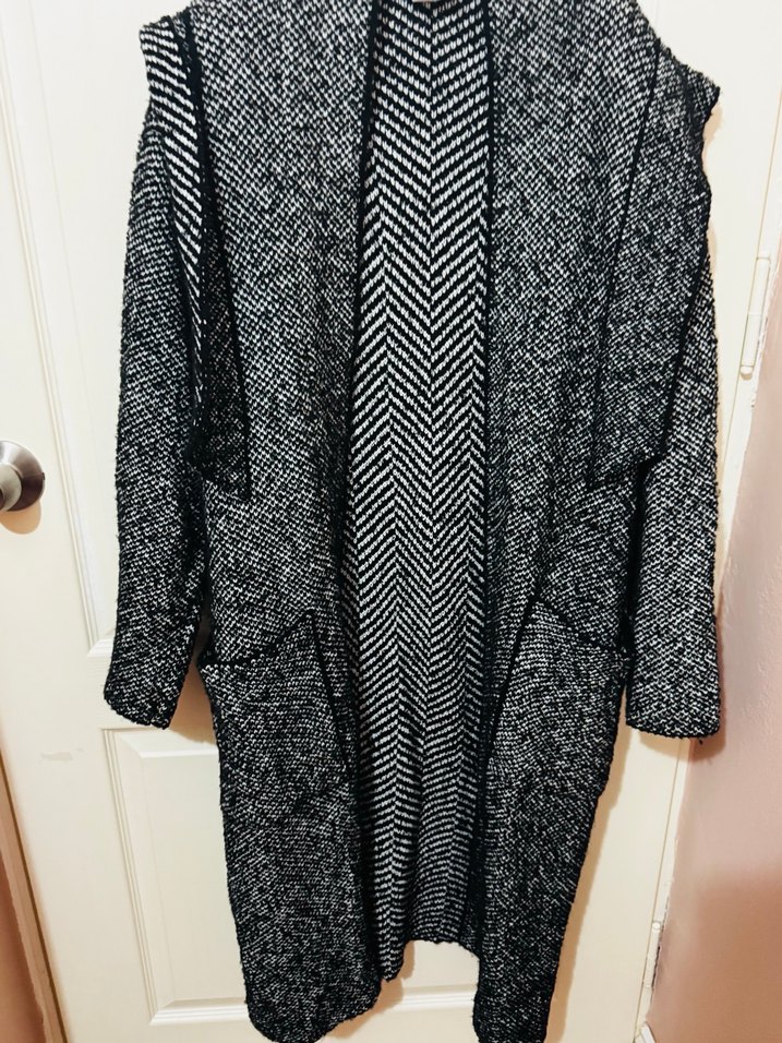 Koton - Arzu Sabancı Gri Uzun Triko Kadın Hırka - Görsel 3