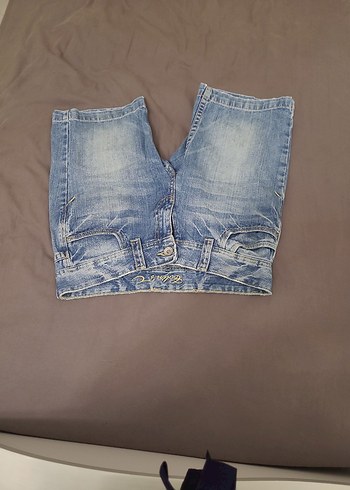 Düğmeli Mini Mavi Kadın Denim Şort