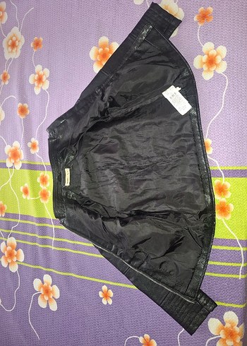 Siyah Kadın Deri Biker Ceket( 122 cm 7 yaş) - Görsel 2