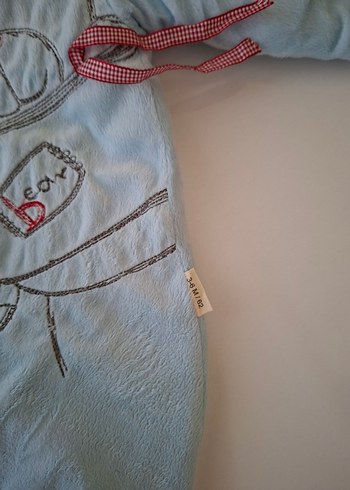 Mavi Erkek Bebek Polar Tulum Nakışlı - Görsel 3