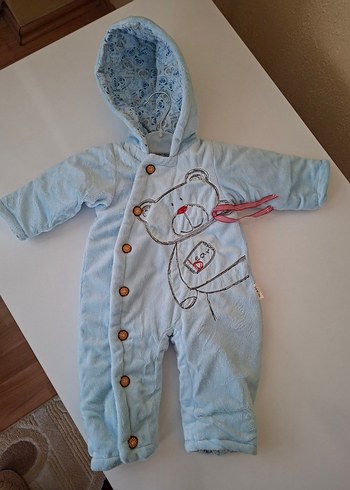 Mavi Erkek Bebek Polar Tulum Nakışlı - Görsel 2