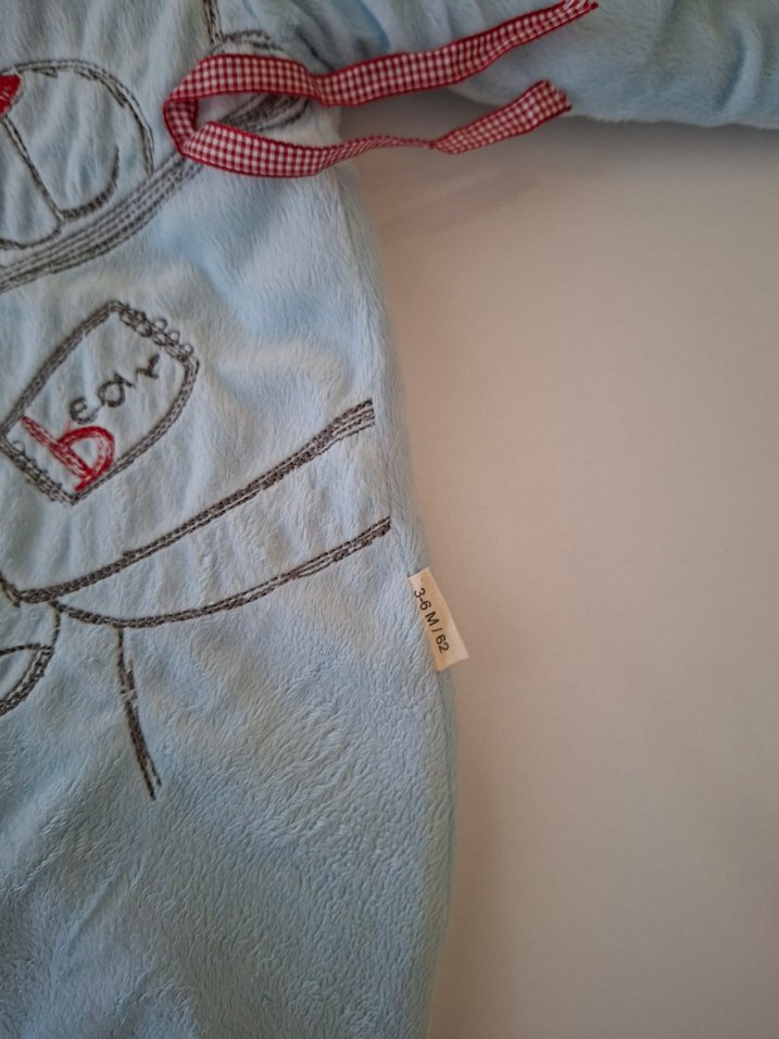 Mavi Erkek Bebek Polar Tulum Nakışlı - Görsel 3