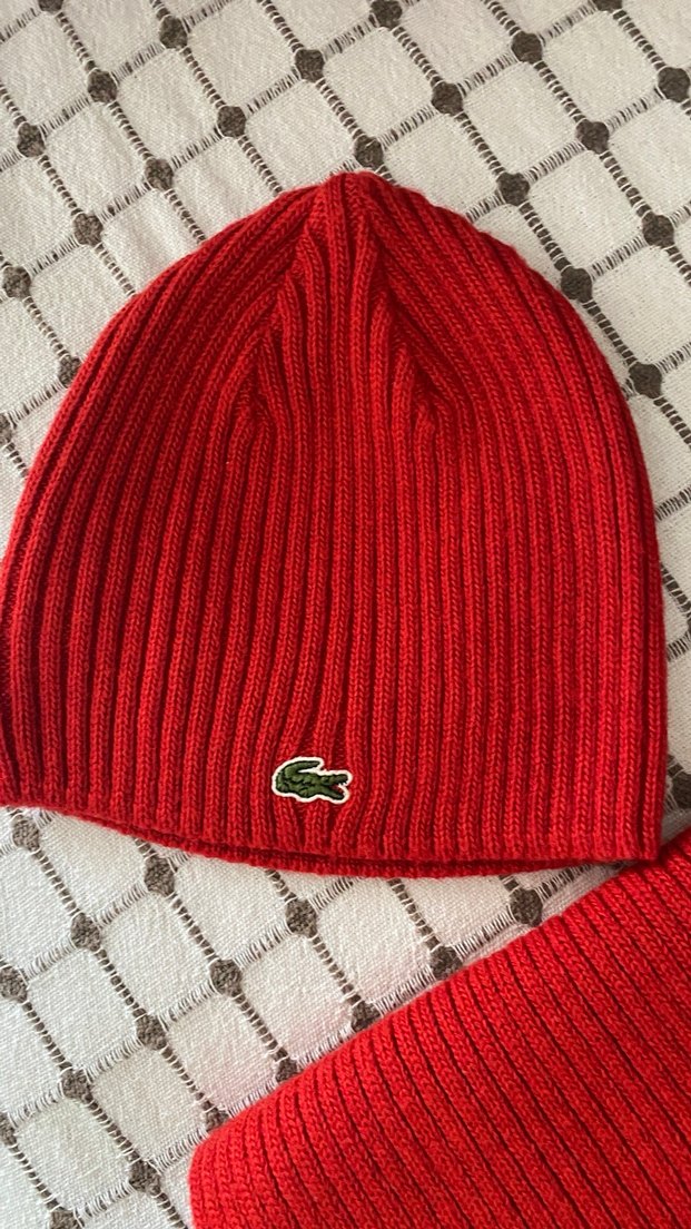 LACOSTE YÜN ATKI BERE TAKIMI - Görsel 3