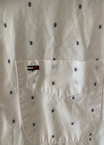 Tommy JEANS Beyaz Uzun Kollu Pamuklu Gömlek - Görsel 3