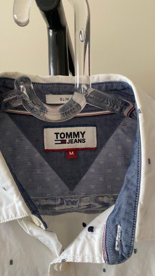 Tommy JEANS Beyaz Uzun Kollu Pamuklu Gömlek - Görsel 2