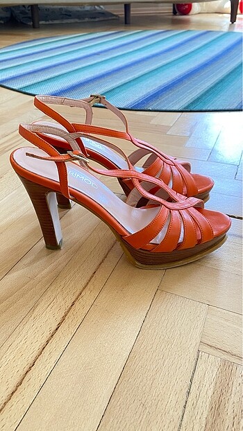 DERİMOD TOPUKLU DERİ SANDALET - Görsel 3