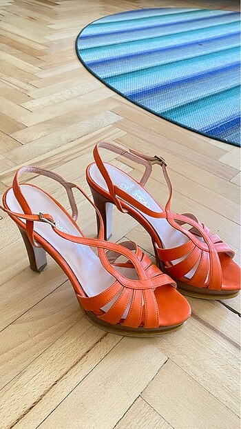 DERİMOD TOPUKLU DERİ SANDALET - Görsel 8