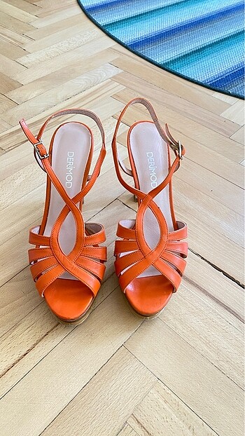 DERİMOD TOPUKLU DERİ SANDALET - Görsel 7