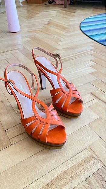 DERİMOD TOPUKLU DERİ SANDALET - Görsel 10