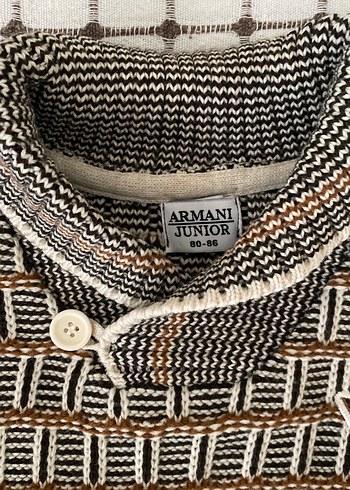 Erkek Çocuk Örgü Desenli Kahverengi Kazak - Görsel 2