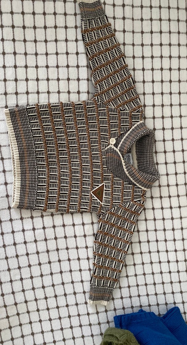 Erkek Çocuk Örgü Desenli Kahverengi Kazak - Görsel 4