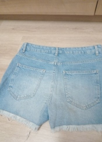 Kadın Mavi Denim Mini Şort - Görsel 2