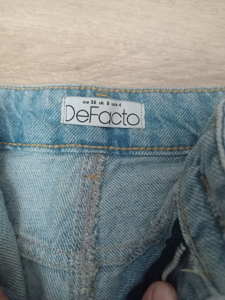 Kadın Mavi Denim Mini Şort - Görsel 3