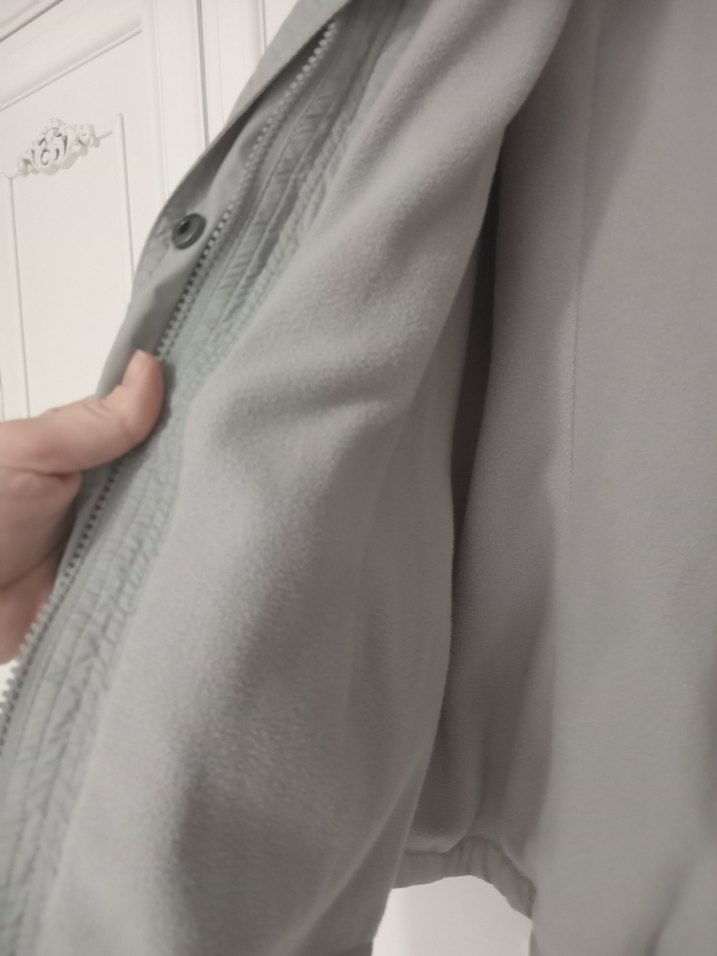 Gri Düğmeli Midi Kadın Ceket - Görsel 4