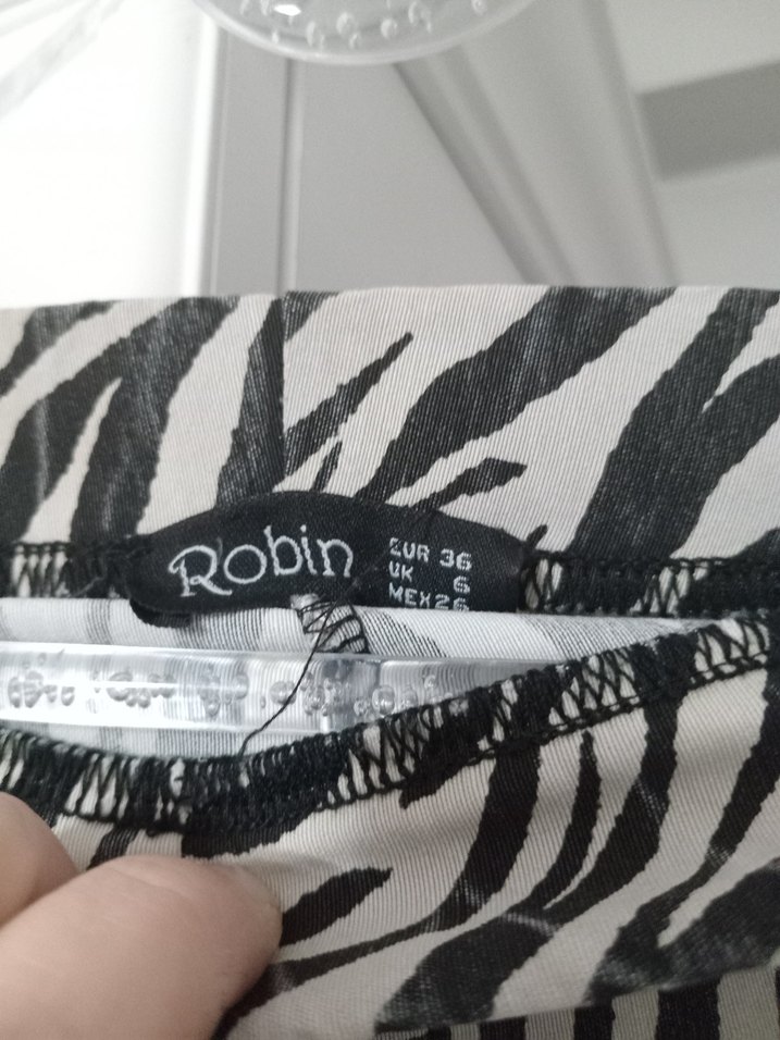 Zebra Desenli Kadın Uzun Kumaş Pantolon - Görsel 2