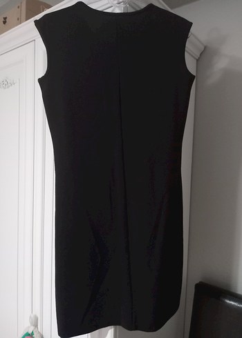 Siyah Payetli Kolsuz Midi Elbise - Görsel 2