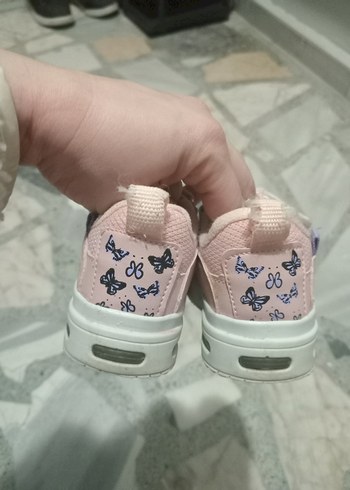 Kız Çocuk Pembe Velcro Spor Ayakkabı - Görsel 2