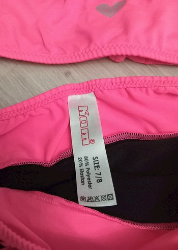 Kız Çocuk Pembe Desenli Bikini - Görsel 2