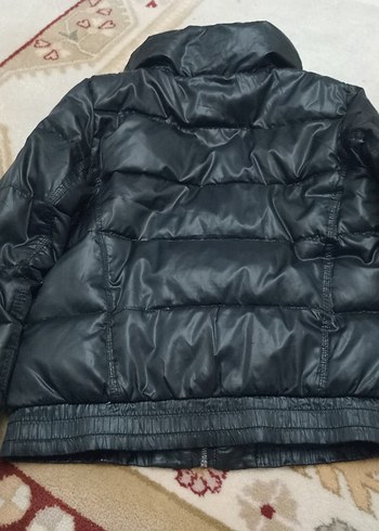 Loft marka Fermuarlı Siyah Deri Kadın Kışlık Ceket - Görsel 2