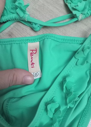 Turkuaz Fırfırlı İpli Bikini Takımı - Görsel 2