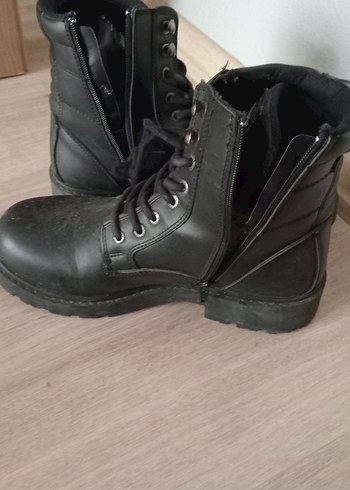 Siyah Deri Erkek Biker Botları - Görsel 4